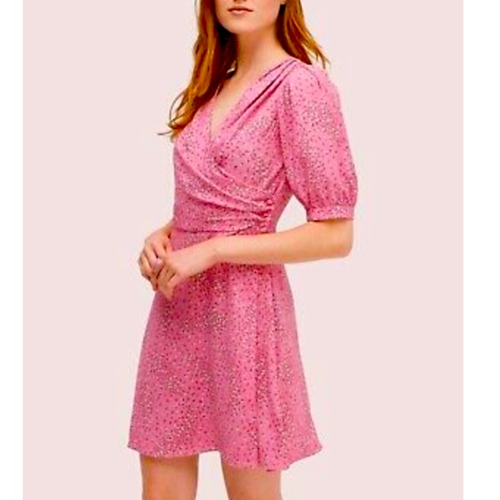 Kate Spade Chilled Watermelon Meadow Wrap Dress